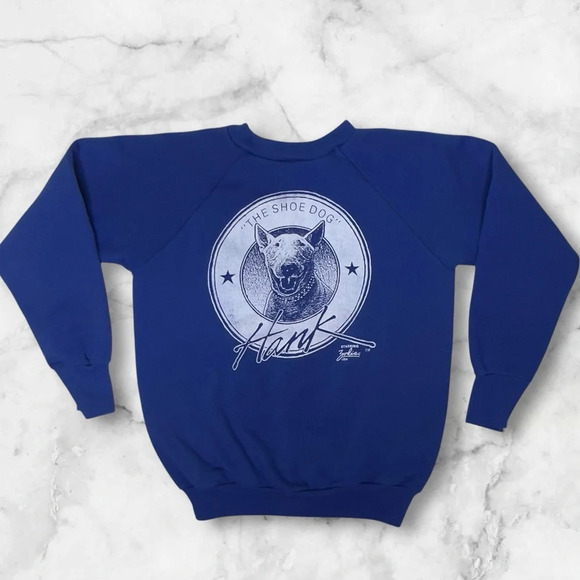 Vintage 80s Zodiac USA Bull Terrier Dog Graphic Crewneck Kids Sweatshirt - Picture 7 of 7